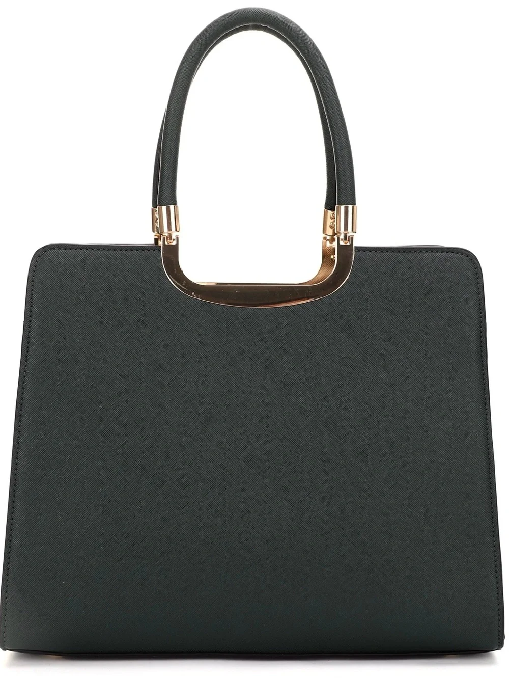 NEW Badgley Mischka Louise Saffiano Large Structured Double Handle Satchel Purse - Picture 4 of 4